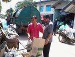 การออกรับซื้อขยะ กองทุนธนาคารขยะเพื่อชีวิต เทศบาลตำบลแวงใหญ่